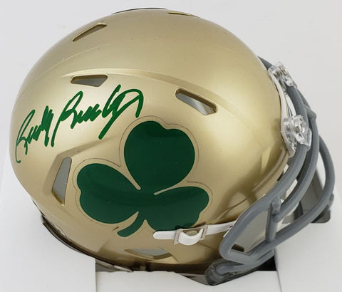 Rudy Ruettiger Signed Notre Dame Fighting Irish Speed SHAMROCK Mini Helmet