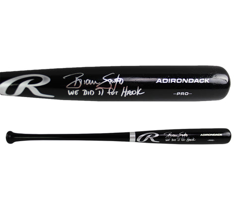 Brian Snitker Signed Atlanta Braves Rawlings Black MLB Bat With “We Did It For Hank” Inscription