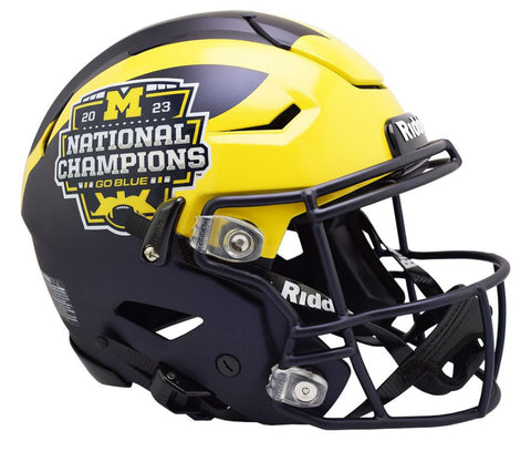 Michigan Wolverines 2023 CFP National Champions Riddell Mini Speed Helmet NEW 2024