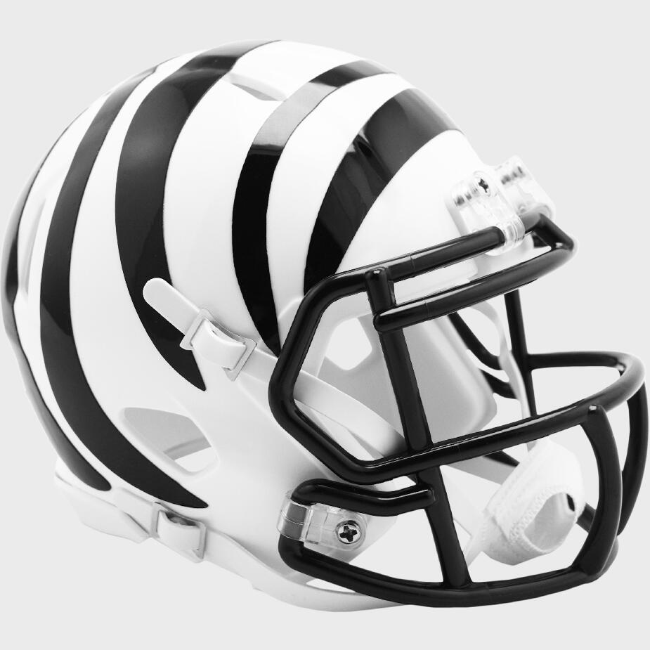 Casque Riddell Speed Mini Bengals Casque Miniature Football Riddell Speed - Modèle Cincinnati Bengals Slate, Design Alternatif Casque Décoratif NFL Casque Riddell Speed Mini Bengals Casque Miniature Football Riddell Speed - Modèle Cincinnati Bengals Slate, Design Alternatif Casque Décoratif NFL