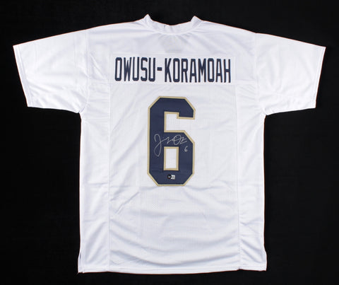 Jeremiah Owusu-Koramoah Autographed Notre Dame Football White Jersey