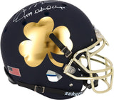 Joe Montana Notre Dame Fighting Irish Autographed Schutt Shamrock Tradition Authentic Helmet with "1977 National Champions" Inscription