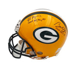 Favre, Starr, Taylor, & Hornung Signed Green Bay Packers MVPs Current Authentic NFL Helmet with 4 Inscriptions