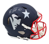 Rob Gronkowski Signed New England Patriots Speed Authentic AMP NFL Helmet