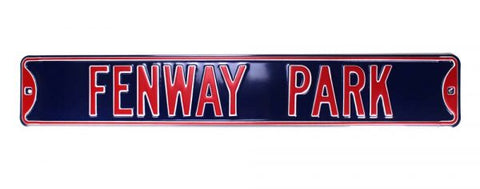 Boston Red Sox Fenway Park Officially Licensed Authentic Steel 36×6 Blue & Red MLB Street Sign