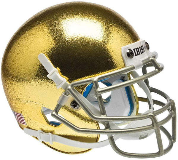 Notre Dame Schutt XP Authentic Gold Textured Mini Helmet