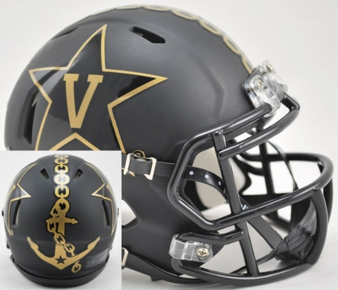 Vanderbilt Commodores Alternate Black with Anchor NCAA Revolution SPEED Mini Helmet