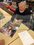 Joe Montana Signed San Francisco 49ers Unframed 16×20 NFL Photo – Red Jersey Arms Up