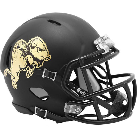 Colorado Buffaloes 2019 Chrome Logo Riddell Speed Black Mini Helmet