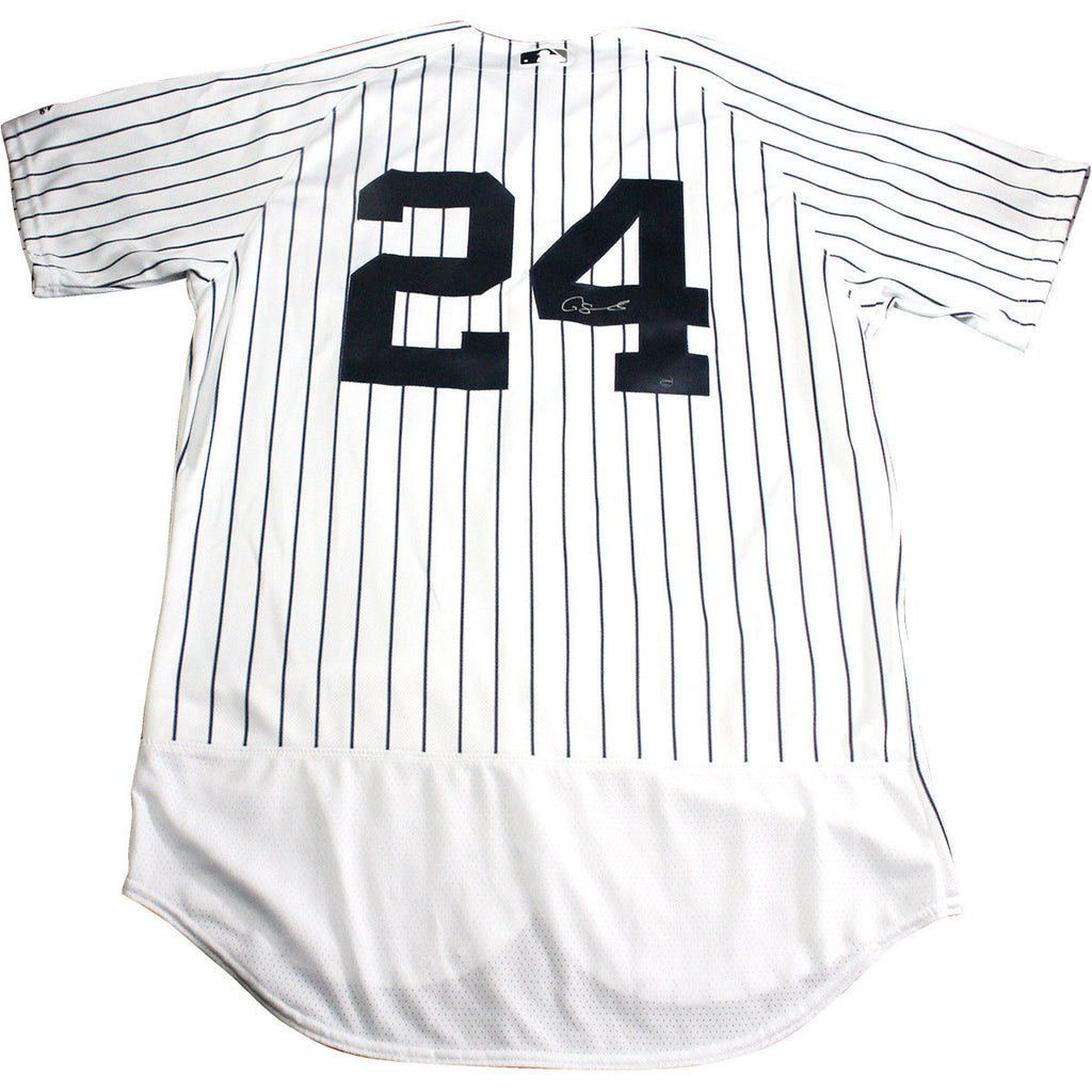 New York Yankees Gary Sanchez Signed Inscribed Game Used 1st Rbi Jersey  Steiner