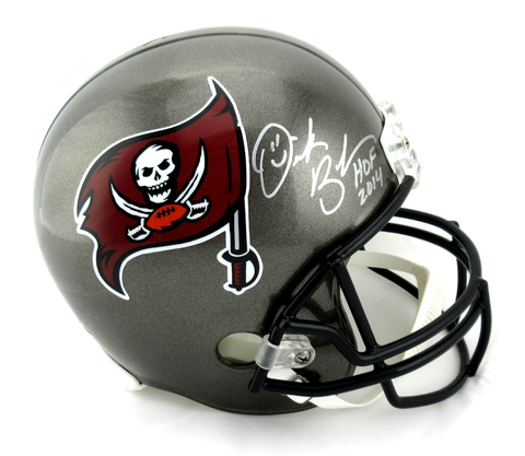 Derek Brooks Autographed/Signed Tampa Bay Buccaneers Riddell Full Size NFL Helmet With "HOF 2014" Inscription