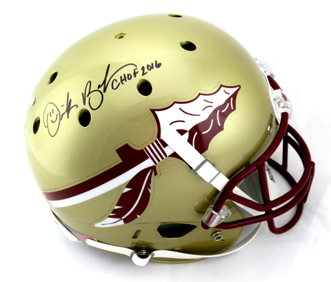 Derek Brooks Signed Florida State Seminoles Schutt Full Size Helmet With "CHOF 2016" Inscription - JSA