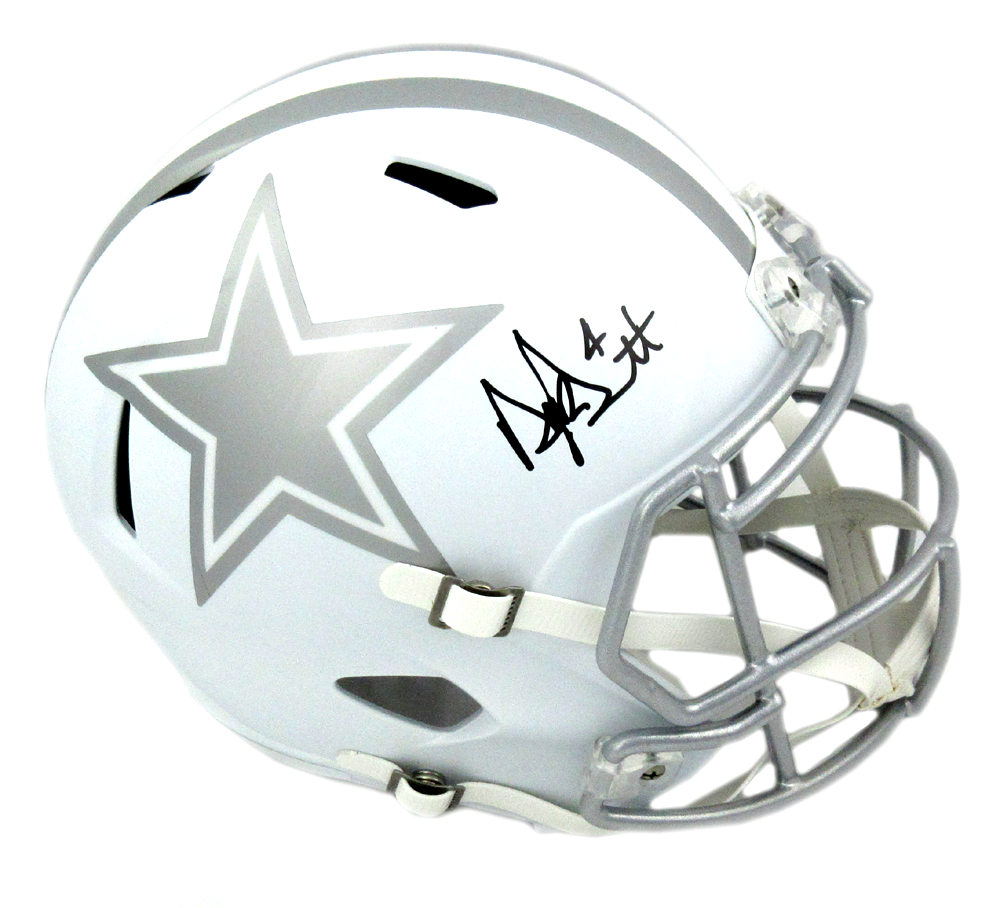 dallas cowboys full size football helmet Dak Prescott Signed Dallas Cowboys Riddell ICE Speed Full Size Helmet – SPORTSCRACK