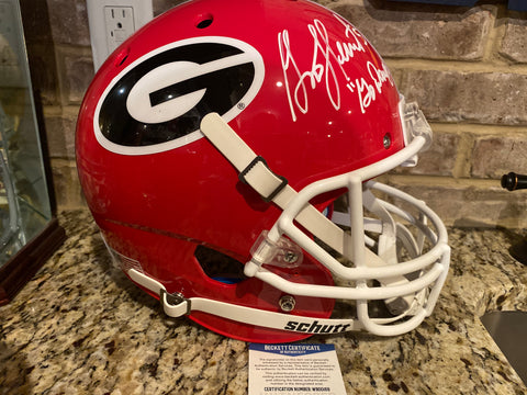 Garrison Hearst Autographed/Signed Georgia Bulldogs "Go Dawgs" Full Size Schutt NCAA Mini Helmet