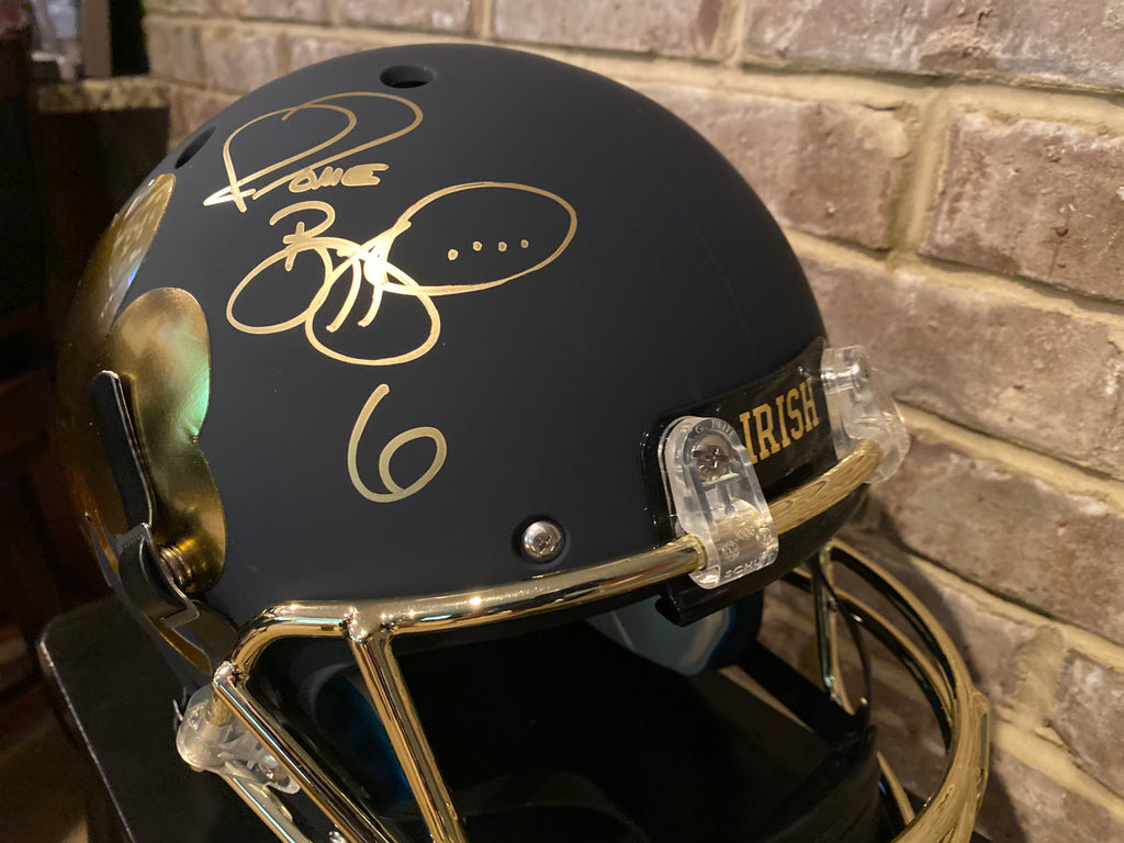 Jerome Bettis Notre Dame Fighting Irish Autographed Authentic Riddell  Replica Helmet