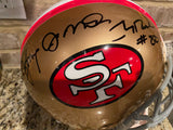 Joe Montana, Jerry Rice, & Steve Young Autographed/Signed San Francisco 49ers Throwback Riddell Authentic NFL Helmet