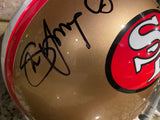 Joe Montana, Jerry Rice, & Steve Young Autographed/Signed San Francisco 49ers Throwback Riddell Authentic NFL Helmet