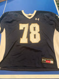 Ronnie Stanley Notre Dame Football Practice Worn Game Jersey Under Armour #78
