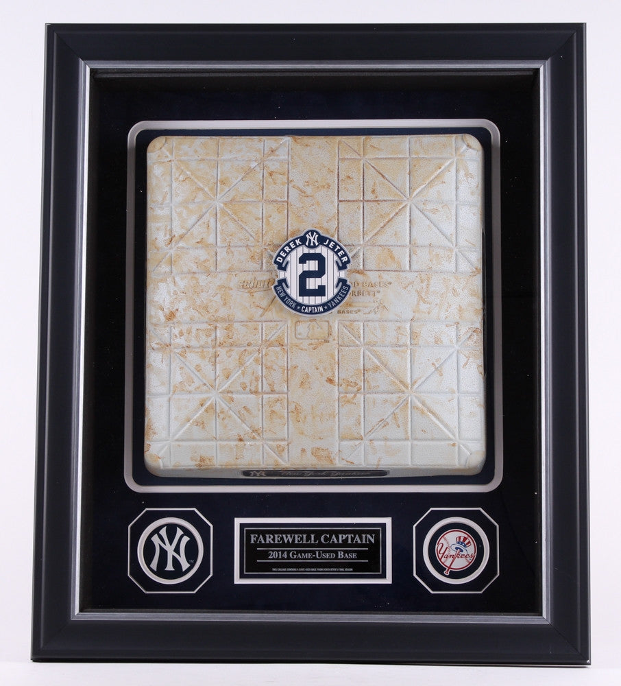 Derek Jeter New York Yankees Framed 15 x 17 Old Yankee Stadium Collage with A Capsule of Game-Used Dirt - Limited Edition 2021