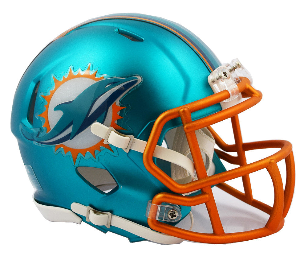 dolphins maimi football helmet MIAMI DOLPHINS BLAZE SPEED MINI HELMET – SPORTSCRACK
