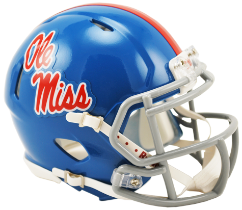 Mississippi Ole Miss Rebels Powder Blue Riddell Speed Mini Helmet