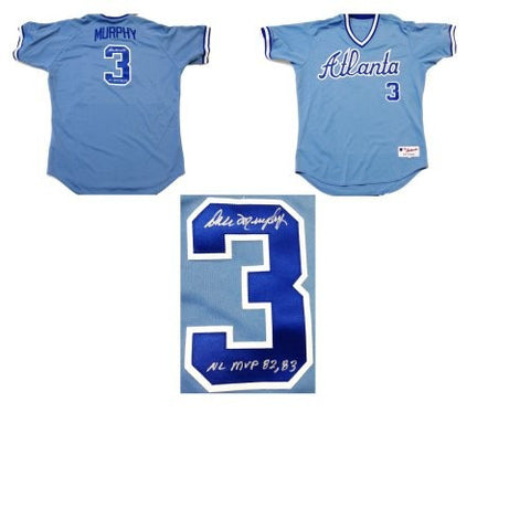 Dale Murphy Autographed/Signed Atlanta Braves Authentic Throwback Jersey MLB