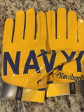 Navy Midshipmen Blue Angels Under Armour Football Gloves