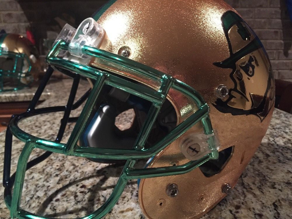 Notre Dame Football 2015 Shamrock Series Game Used Worn Helmet #36 Notre Dame Football 2015 Shamrock Series Game Used Worn Helmet #36