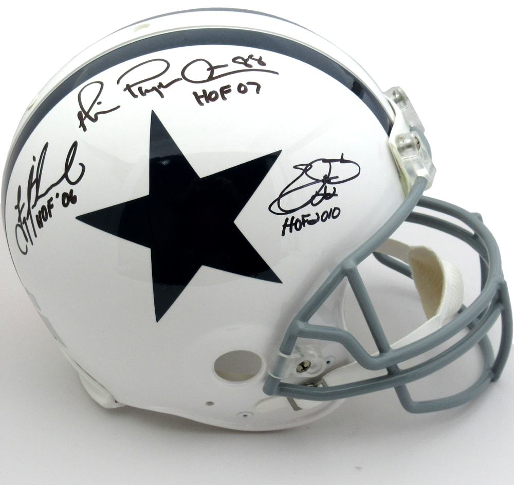 emmit smith signed helmet Troy Aikman, Emmitt Smith & Michael Irvin Autographed/Signed Dallas Co – SPORTSCRACK