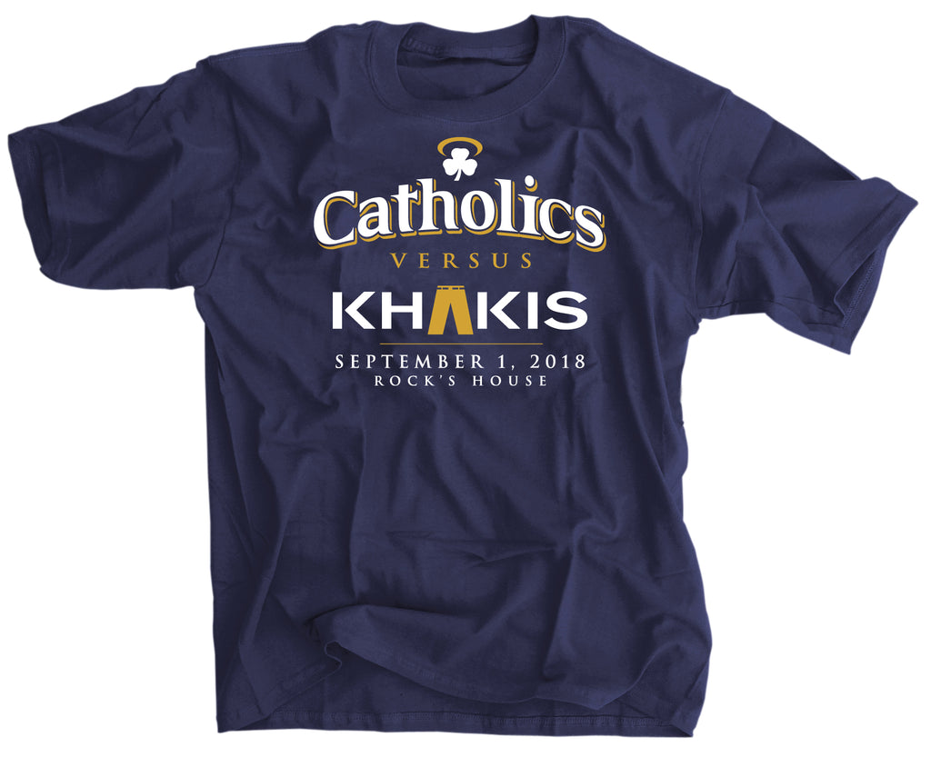 Catholics Versus Khakis T-Shirts now for sale
