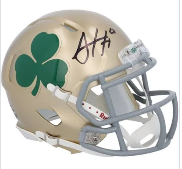 Sam Hartman Signed Notre Dame Shamrock Fighting Irish Speed Mini Helmet