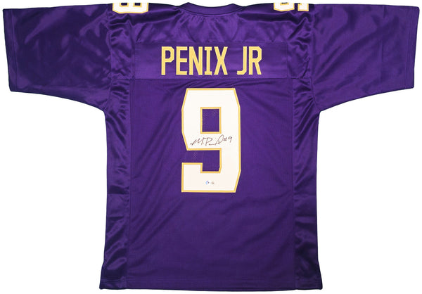 Michael Penix Jr autograph Washington Huskies Purple Jersey