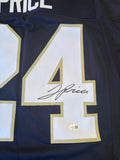 Jadarian Price Autograph Notre Dame Custom Jersey JSA COA