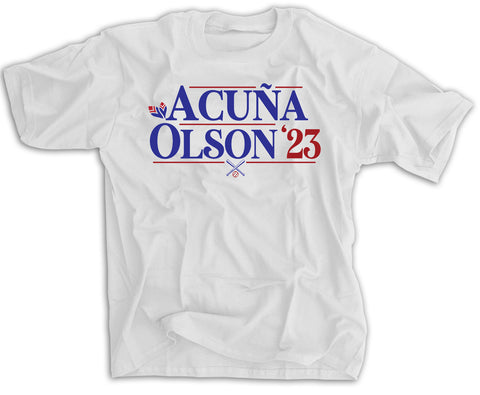 Acuna - Olson '23 T-Shirt for Atlanta Baseball Fans (S - 5XL)