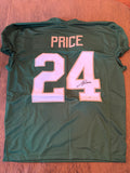 Jadarian Price Signed Notre Dame Custom Green Jersey JSA COA