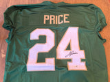 Jadarian Price Signed Notre Dame Custom Green Jersey JSA COA
