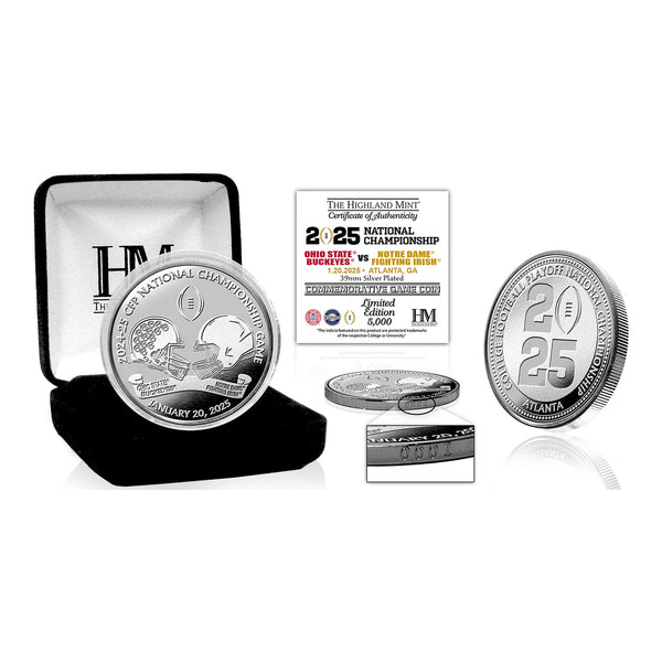 Ohio State vs Notre Dame College Football Playoffs Championship Silver Game Coin