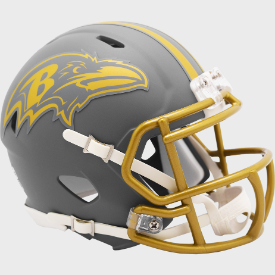 Baltimore Ravens SLATE Mini Speed Football Helmet