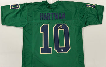 Sam Hartman Signed Notre Dame Green Jersey