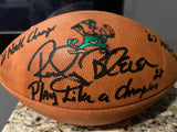 Rocky Bleier Signed Notre Dame Game Model Wilson Football