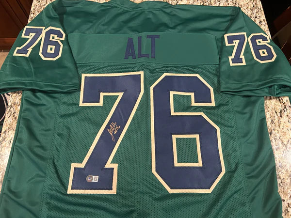 Joe Alt Signed #76 Notre Dame Green Custom Jersey – SPORTSCRACK