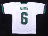 Jordan Faison Signed Notre Dame Custom Lacrosse Jersey PIA COA