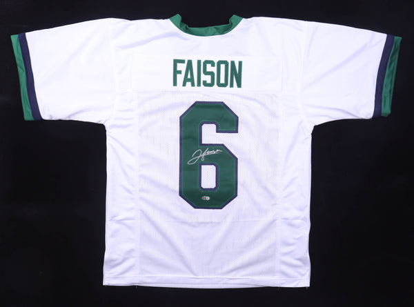 Jordan Faison Signed Notre Dame Custom Lacrosse Jersey PIA COA