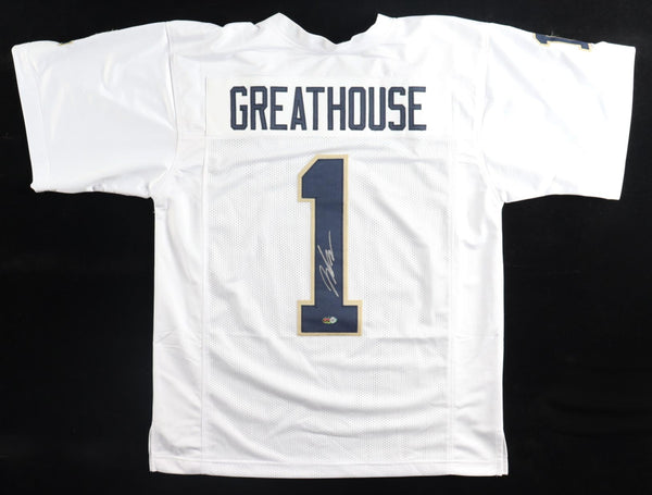 Jaden Greathouse Signed Notre Dame Custom White Jersey PIA COA