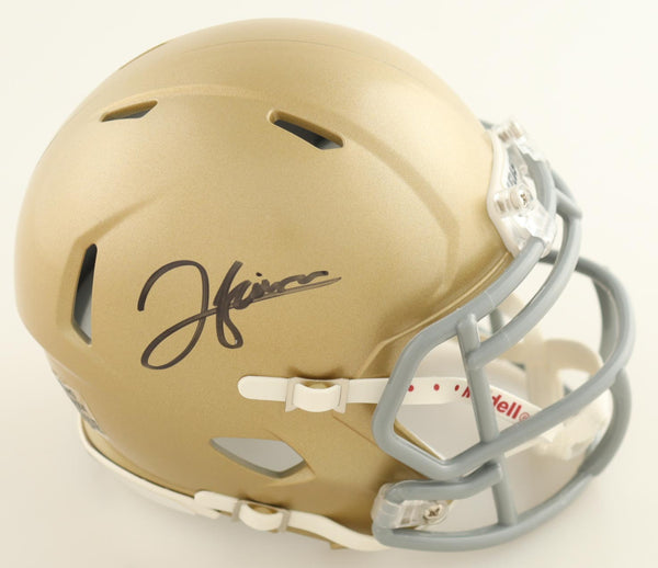 Jordan Faison Signed Notre Dame Fighting Irish Speed Mini Helmet