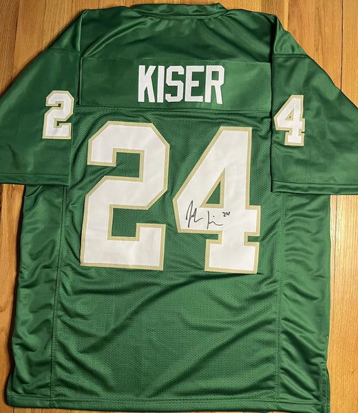 Jack Kiser Signed Notre Dame Custom Green Jersey JSA COA