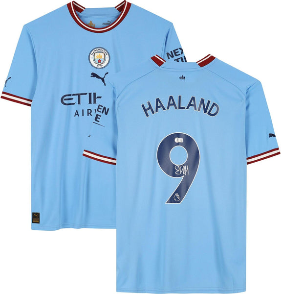 Erling Haaland Manchester City Fanatics Authentic Autographed 2022-23 Home Jersey - Blue