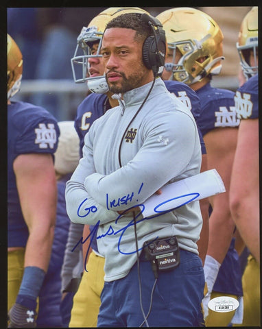 Marcus Freeman Signed Notre Dame Photo 8x10 JSA COA