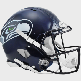 Seattle Seahawks Full Size Matte Navy Authentic Revolution Speed NFL Helmet