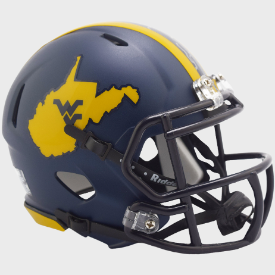 West Virginia Mountaineers NCAA Mini Speed Football Helmet 2023 Country Roads